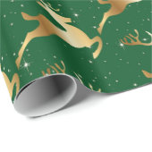 Papier Cadeau Le Cerf d'Or sur le papier d'écorce (Coin rond)