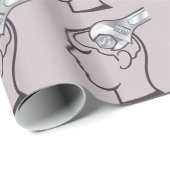 Papier Cadeau Le cerveau de clé réglable s'ajustent (Coin rond)