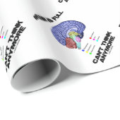 Papier Cadeau Le cerveau est plein ne peut penser plus (Coin rond)