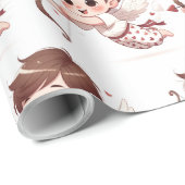 Papier Cadeau Le charme de Cupidon Be Mine (Coin rond)