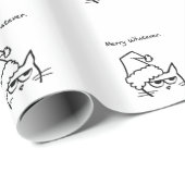 Papier Cadeau Le chat fâché est (Coin rond)