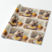 Papier Cadeau Le chat mange son petit-déjeuner (Déroulé)