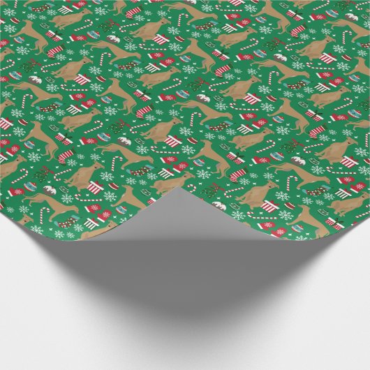 Papier Cadeau Le chien de Noël de la célèbre Greyhound (Coin)