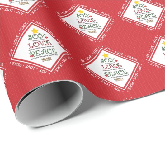 Papier Cadeau Le Christ est né (Coin rond)