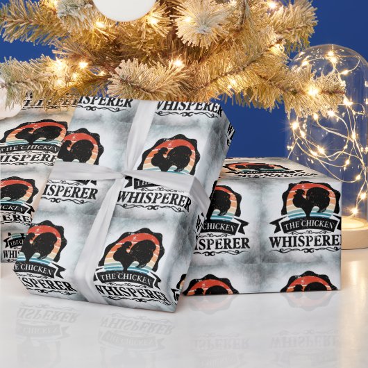 Papier Cadeau Le Chuchoteur de Poulets Drôle (Vacances)