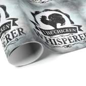 Papier Cadeau Le Chuchoteur de Poulets Drôle (Coin rond)