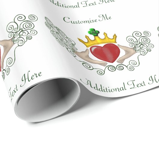 Papier Cadeau Le Claddagh (couleur complète) (Coin rond)