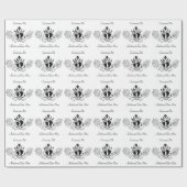 Papier Cadeau Le Claddagh (noir) (Plat)