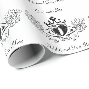 Papier Cadeau Le Claddagh (noir)