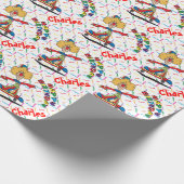 Papier Cadeau Le clown de patinage de joyeux anniversaire | (Coin)