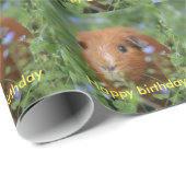 Papier Cadeau Le cobaye de gingembre de papier d'emballage (Coin rond)