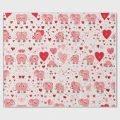 Papier Cadeau Le coeur de la Saint Valentin Envelopper le papier (Plat)