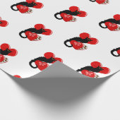 Papier Cadeau Le Conversation Noir Saint Valentin (Coin)