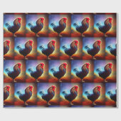 Papier Cadeau Le coq (Plat)
