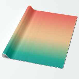Papier Cadeau Le corail d'ombre de gradient rougissent blurre