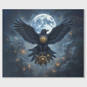 Papier Cadeau Le Corbeau Céleste. (Plat)