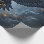 Papier Cadeau Le Corbeau Céleste. (Coin)