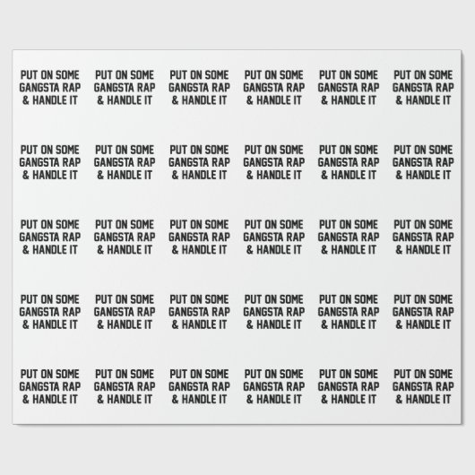 Papier Cadeau Le coup sec et dur de Gangsta et le manipulent (Plat)