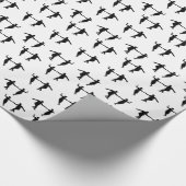 Papier Cadeau Le couple de danse d'oscillation silhouette le (Coin)