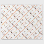 Papier Cadeau Le cru badine le jeu de baseball de garçons (Plat)