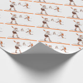 Papier Cadeau Le cru badine le jeu de baseball de garçons (Coin)