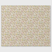 Papier Cadeau Le cru fleurit l'arrière - plan floral (Plat)