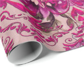 Papier Cadeau Le Damas romantique d'Olivia (Coin rond)