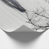 Papier Cadeau Le dingue commun nage dans un lac du nord en hiver (Coin)