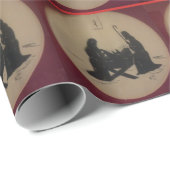 PAPIER CADEAU LE DOCUMENT DE TRAVAIL NATIVITY CHRISTMAS (Coin rond)