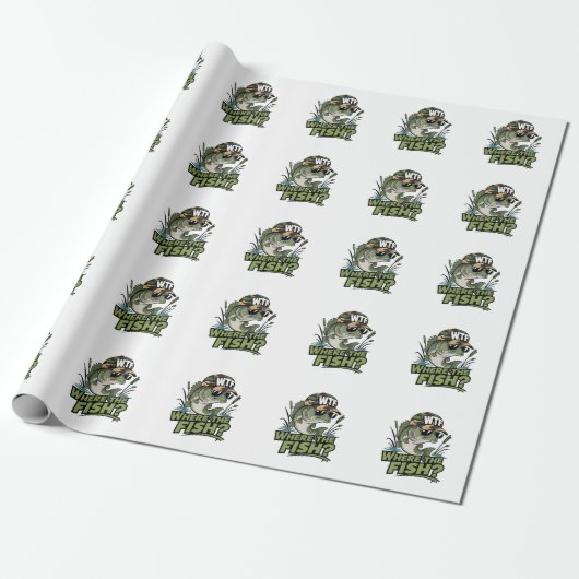 Papier Cadeau Le Don Fisher Où Le Poisson (Déroulé)
