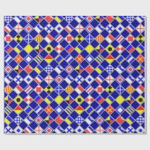 Papier Cadeau le drapeau nautique Checkered de l'effet 3D couvre (Plat)