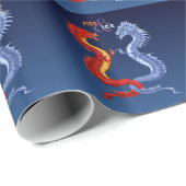 PAPIER CADEAU LE FEU ET GLACE (Coin rond)