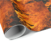 Papier Cadeau Le feu faisant rage (Coin rond)