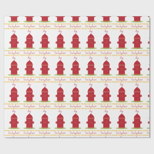 Papier Cadeau Le Feu Hydrant (Plat)