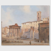 Papier Cadeau Le Forum romain antique (par Ippolito Caffi) (Plat)