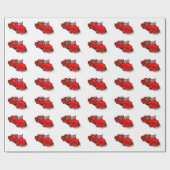 Papier Cadeau Le Foyer Du Père Noël En Moteurs De Feu (Plat)