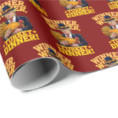 Papier Cadeau Le gagnant de Trump Dîner turc Thanksgiving (Coin rond)