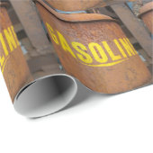 Papier Cadeau Le gaz rouillé peut (Coin rond)