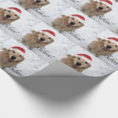 Papier Cadeau Le golden retriever croient Noël (Coin)
