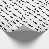 Papier Cadeau Le golf noir et blanc pose golfeurs hommes golfeur (Coin)