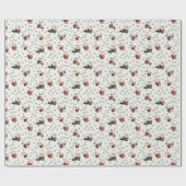 Papier Cadeau Le golf Père Noël sur l'ivoire (Plat)