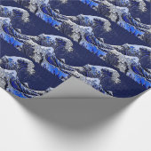 Papier Cadeau Le grand Hokusai Wave Chrome Carbon Aspect (Coin)