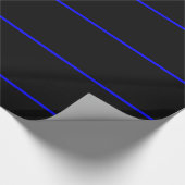 Papier Cadeau Le graphique mince symbolique de Blue Line (Coin)