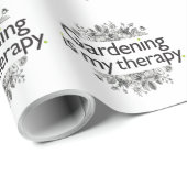 Papier Cadeau Le jardinage est ma thérapie (Coin rond)