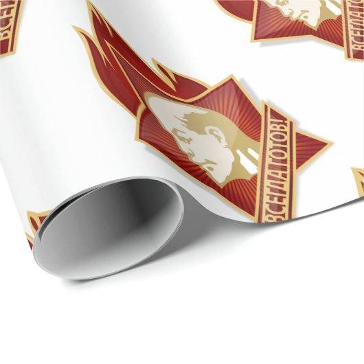 Papier Cadeau Le jeune fraye un chemin l'Union Soviétique de (Coin rond)