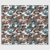 Papier Cadeau Le lac d'hiver Camo (Plat)