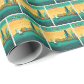 Papier Cadeau Le Lakefront | Chicago, Illinois (Coin rond)