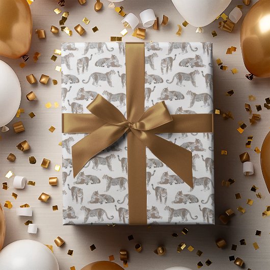 Papier Cadeau Le léopard sauvage de la Jungle Safari