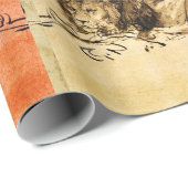 Papier Cadeau LE LION DU CAP MENANT, par Rembrandt (Coin rond)