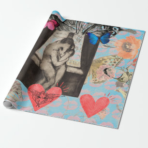 PAPIER CADEAU LE LIVRE D'ÉTIQUETAGE DE GUSTAV MUNCH "THE KISS"